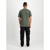 Alpha Industries - Satin Logo T - T-shirt - Zwart - 100% Katoen