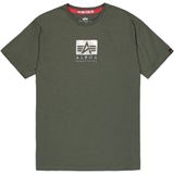 Alpha Industries - Satin Logo T - T-shirt - Zwart - 100% Katoen