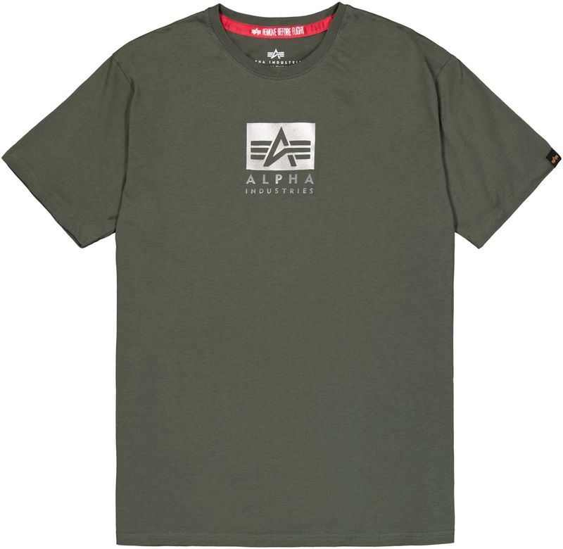 Alpha Industries - Satin Logo T - T-shirt - Zwart - 100% Katoen