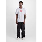 Alpha Industries - Satin Logo T - T-shirt - Zwart - Katoen