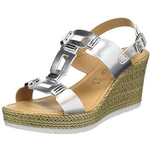 MARCO TOZZI Dames 2-2-28355-24 riempjessandalen, Zilver Silver 941, 41 EU