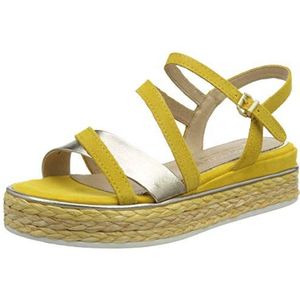 Marco Tozzi Guido Maria Kretschmer 2-2-88704-26 Leren platte sandalen, Yellow com., 41 EU