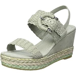 Marco Tozzi 2-2-28035-36 Damessandalen met sleehak, mos, 41 EU