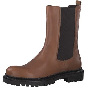 s.Oliver - 5-5-25400-29 Enkellaarzen - Cognac - Leer