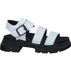 s.Oliver, Witte platte sandalen voor vrouwen Wit, Dames, Maat:38 EU