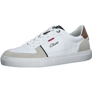 s.Oliver heren sneakers 5-5-13621-30, Witte kam