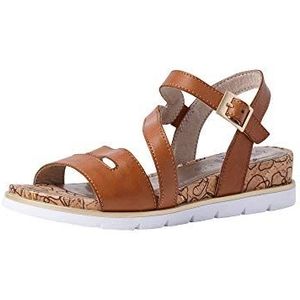 Jana Dames 8-8-28209-26 platte sandalen, bruin, 39 EU Breed