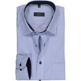 ETERNA - Klassiek Overhemd - Blauw met Wit Streepje - 100% Katoen