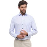 ETERNA - Fantasie - Overhemd - Lichtblauw met Wit - 100% Katoen - Strijkvrij