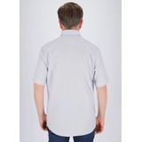 ETERNA - Blauw Fantasie - Overhemd - 100% Katoen - Korte Mouwen - Kent Kraag