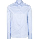 Eterna - Overhemdblouse - Blauw - Katoen - Regular Fit - Easy Iron