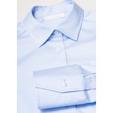 Eterna - Overhemdblouse - Blauw - Katoen - Regular Fit - Easy Iron