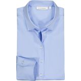 Eterna - Overhemdblouse - Blauw - Katoen - Regular Fit - Easy Iron