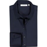 Eterna Blouse Donkerblauw Regular Fit - Easy Iron
