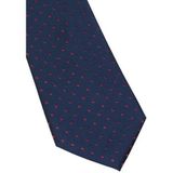 ETERNA stropdas, marine blauw met rood gestipt -  Maat: One size