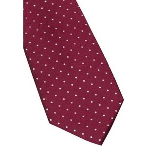 ETERNA stropdas, bordeaux rood met wit gestipt -  Maat: One size