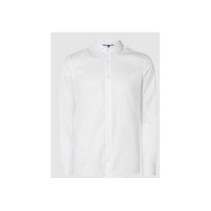 ETERNA - Slim Fit - Overhemd - Wit - Dubbele Manchet - Strijkvrij