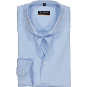 ETERNA - Slim Fit Overhemd - Lichtblauw - Twill - Strijkvrij