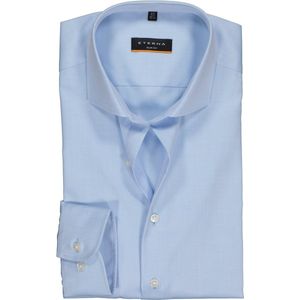 ETERNA - Slim Fit Overhemd - Lichtblauw - Twill - Strijkvrij