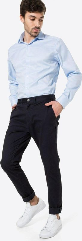 ETERNA - Modern Fit Overhemd - Lichtblauw - 100% Katoen - Strijkvrij