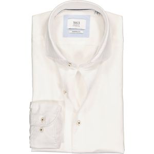 ETERNA - Wit Effen Overhemd - 100% Katoen - Haifisch Kraag - Lange Mouwen