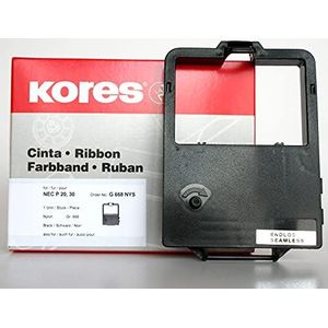 Kores - RADEX band voor NEC Pinwriter P20, nylon, zwart groep 668 (G668NYS)