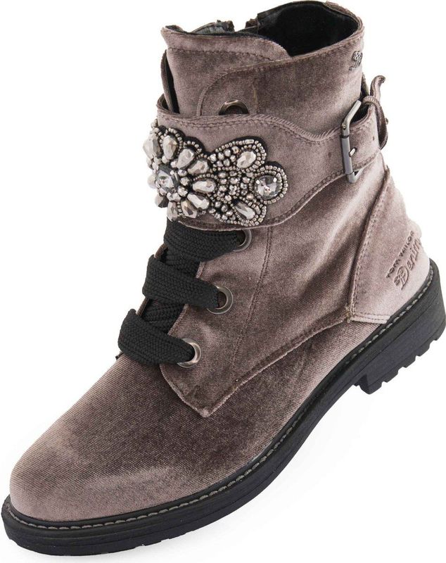 Tom Tailor - Enkellaarsjes - Taupe - Dameslaarzen - Trendy en Comfortabel