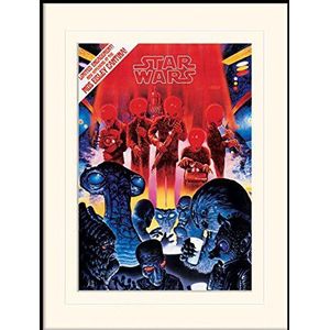 1art1 Star Wars Poster Mos Eisley Cantina Ingelijste Foto Met Passepartout | Muur Foto's | In Een Fotolijstje 40x30 cm