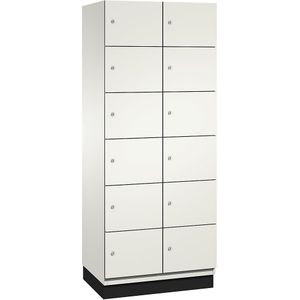 CAMBIO-lockerkast met plaatstalen deuren, 12 vakken, breedte 800 mm C+P