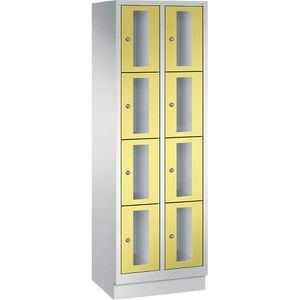 CLASSIC vakkenkast, vakhoogte 375 mm, met sokkel, 8 vakken, breedte 610 mm C+P