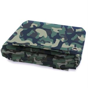 FLOORDIREKT Dekzeil - Beschermhoes - Bootzeil - Tentzeil - Onderzeil voor Camping & Buiten - Waterdicht - Met Ogen -Bouwzeil - Camouflage - 100 g/m²- 3 x 5 m