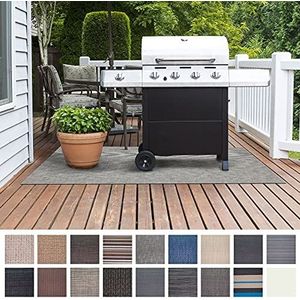 Floordirekt – Grillbeschermingsmat | outdoormat voor het grillen in de tuin | moeilijk ontvlambaar, antislip, 2 maten, 5 designs | 180 x 180 cm | Matera