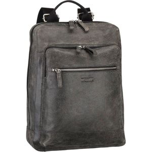 LEONHARD HEYDEN Leren Laptop rugzak Rugzak met laptopvak Boston Backpack Gray Donkergrijs