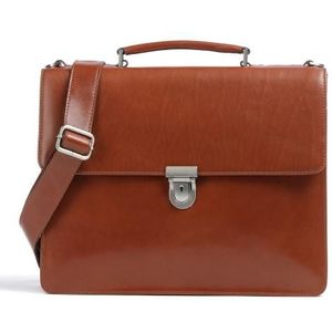 Leonhard Heyden Cambridge Aktetas Leder 38 cm Laptopcompartiment cognac