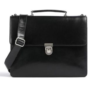 Leonhard Heyden Cambridge Aktetas Leder 38 cm Laptopcompartiment schwarz