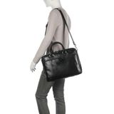 Leonhard Heyden Cambridge Leder-RV-Aktentasche 2-Fächer mit Laptopfach 15&quot; schwarz