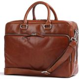 Leonhard Heyden Cambridge laptoptas 3-vaks 15 inch - Cognac