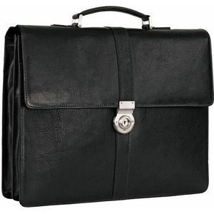 Leonhard Heyden Bergamo aktetas leer 40 cm laptopvak schwarz