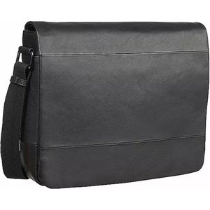 Leonhard Heyden Hamburg Messenger Leder 38 cm Laptopcompartiment schwarz