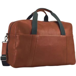 Leonhard Heyden Reistas / Weekendtas / Sporttas - 45 liter - Leer - Hamburg - Cognac