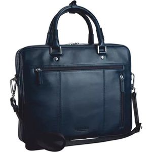 Leonhard Heyden Montreal Zipped Briefcase 1 Compartment navy blue