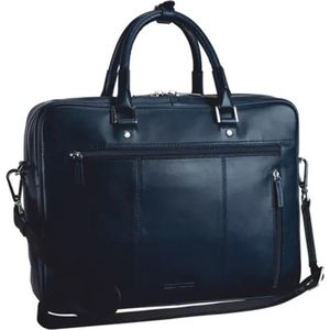 Leonhard Heyden Montreal Zipped Briefcase 2 Compartments blue
