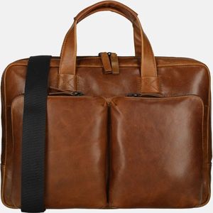 Leonhard Heyden Porto 14 inch laptoptas brown