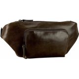 LEONHARD HEYDEN Leren Gordeltas Schoudertas Porto Crossbag Greybrown Donkerbruin