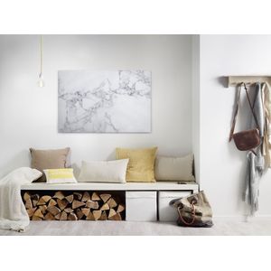 Canvas print DD120276 White Marble 1 A.S. Création 0,9 x 0,6 m Wit Kantoor Hal/Gang Keuken Slaapkamer Woonkamer
