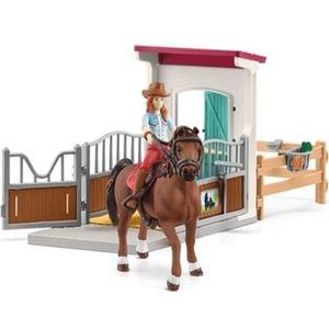 Schleich Spielfigur Horse Club Pferdebox mit Hannah & Cayenne