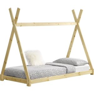 Juniorbed - Tipi met bedbodem 90x200cm - naturel