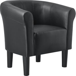 [en.casa] - Sessel Jelgava 70x70x58 cm Textil Schwarz en.casa