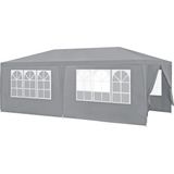 Paviljoen partytent met 6 zijwanden 6x3x2,55 m donkergrijs