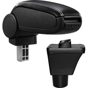 Armsteun Ford Fiesta 18 kunstleer zwart met wit stiksel